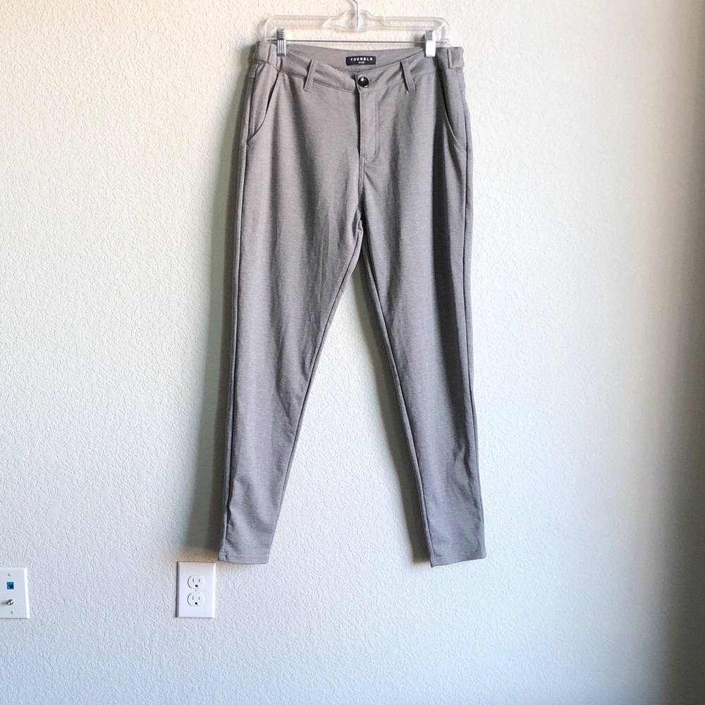 YoungLA Dapper Dress Pants Heathered Grey Skinny Stretch